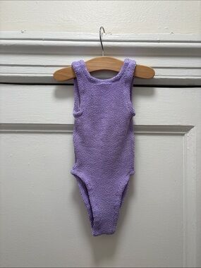 Hunza G Kids Lavender Terry One-Piece Swimsuit